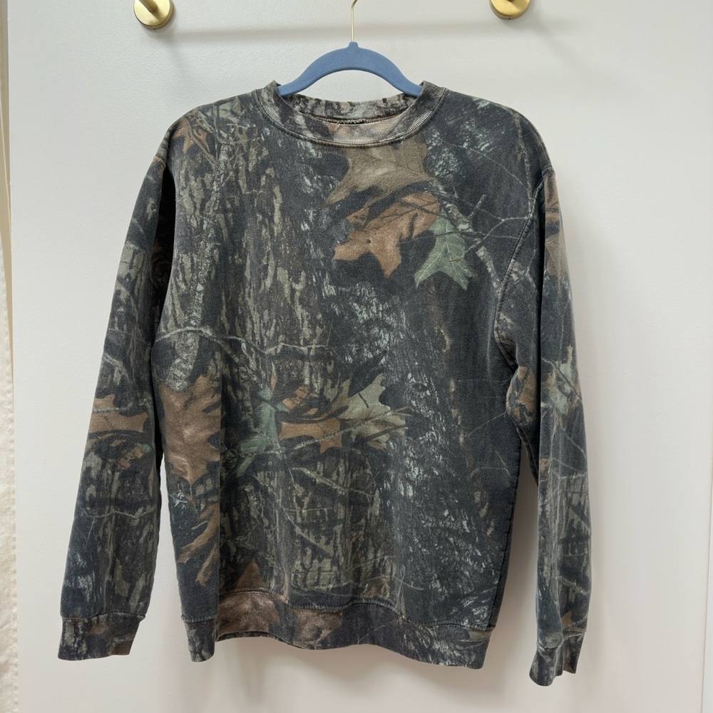 Vintage Jerzees Outdoors Camouflage Long Sleeve Sweatshirt